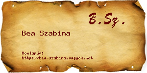 Bea Szabina névjegykártya